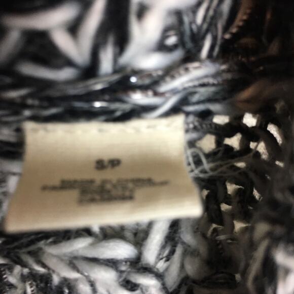 Moth Black & White Knitted Open Front  Cardigan Small - Picture 9 of 9